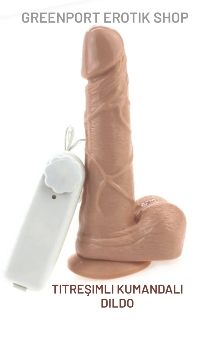 Titreşimli ve Vantuzlu Yapay Dildo - 19 cm Uzunluk, 4 cm Çapı