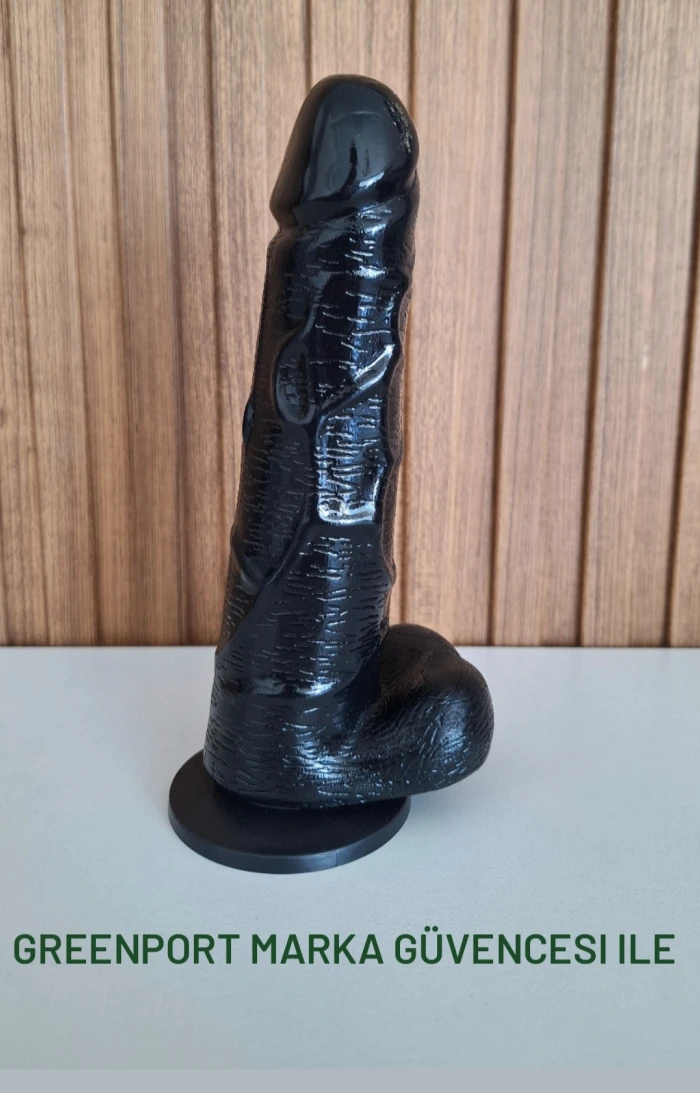 Gerçekçi 20 cm Siyah Yapay Zenci Penis Dildo - GreenPort Erotik Shop